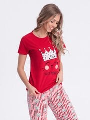 женская пижама ulr271 - красная 124830-7 цена и информация | Женские пижамы, ночнушки | pigu.lt