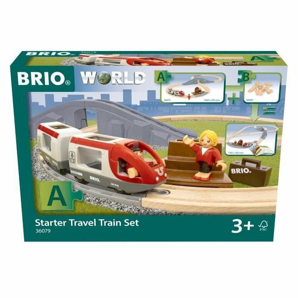 Traukinio trasa Brio Starter Travel Train Set kaina ir informacija | Žaislai berniukams | pigu.lt
