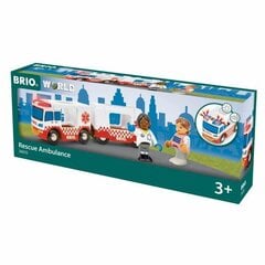 Automobilių rinkinys Brio Rescue Ambulance, įvairių spalvų, 4 d. kaina ir informacija | Žaislai berniukams | pigu.lt