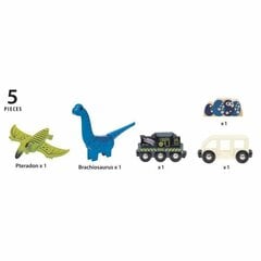 Поезд Brio Dinosaur Battery train цена и информация | Игрушки для мальчиков | pigu.lt