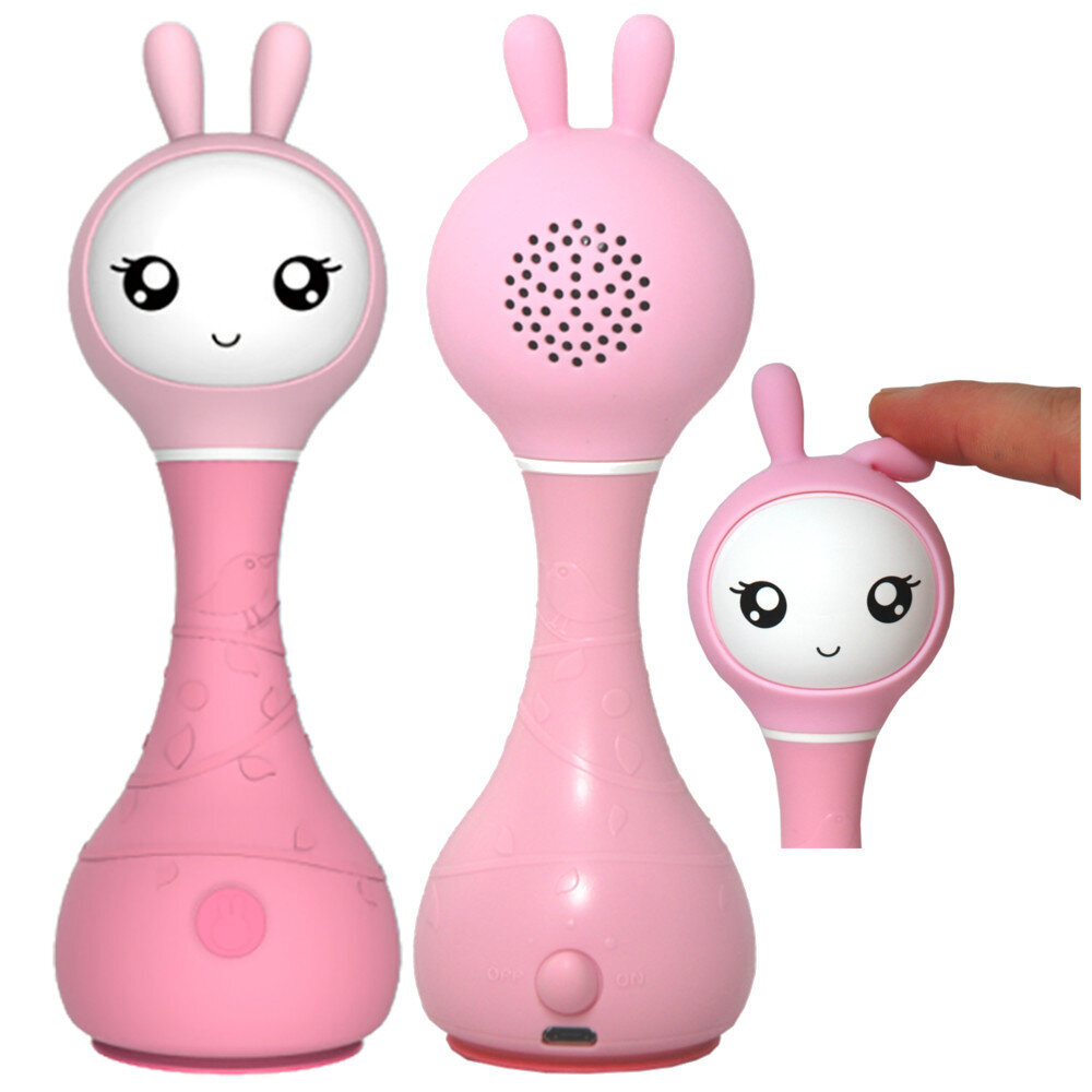 Interaktyvus barškutis Alilo Smarty Bunny R1, rožinis kaina ir informacija | Žaislai kūdikiams | pigu.lt