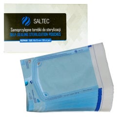 Sterilizacijai skirti lipnūs maišeliai Saltec 90x135mm, 200 vnt. цена и информация | Бутылочки и аксессуары | pigu.lt