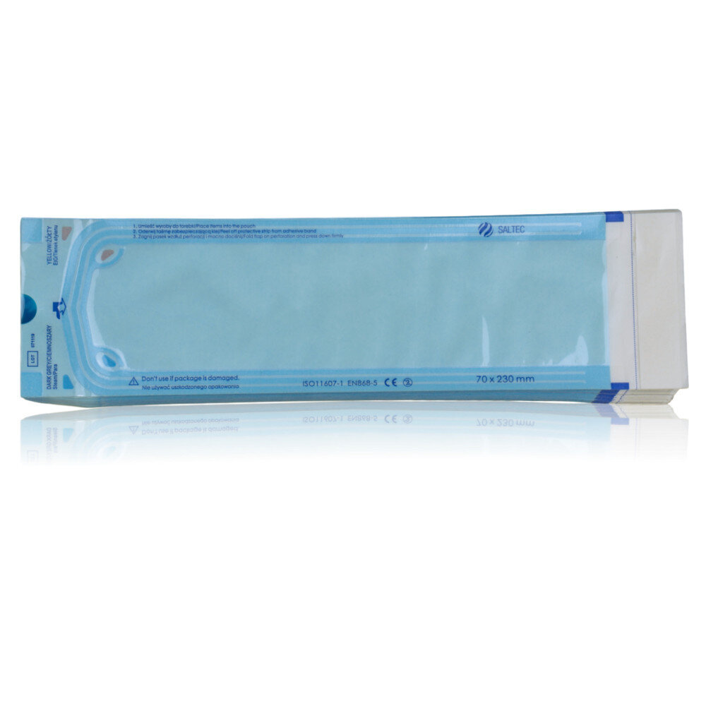 Sterilizacijai skirti lipnūs maišeliai Saltec 70x230mm, 200 vnt. цена и информация | Buteliukai kūdikiams ir jų priedai | pigu.lt