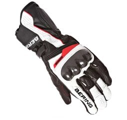 Перчатки Bering bolt черные/белые/красные цена и информация | Мото перчатки, защита | pigu.lt