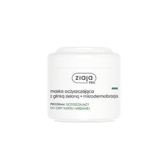 Veido kaukė Ziaja Pro Cleansing Face Mask Green Clay + Microdermabrasion, 250 ml kaina ir informacija | Veido kaukės, paakių kaukės | pigu.lt