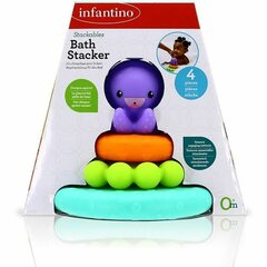 Piramidė - sukutis Infantino Octopus Bath Pyramid kaina ir informacija | Žaislai kūdikiams | pigu.lt