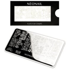 NEONAIL Šablonas antspaudams stamping plate 08 kaina ir informacija | Manikiūro, pedikiūro priemonės | pigu.lt