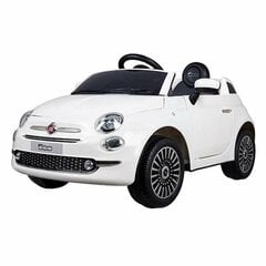 Vaikų elektrinis automobilis Fiat 500 Balta цена и информация | Самокаты | pigu.lt