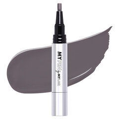 Hibridinis nagų lakas MyLaq 3in1 My Pen my easy Dark Grey, 3,7ml kaina ir informacija | Nagų lakai, stiprintojai | pigu.lt