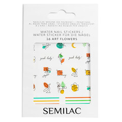 Nagų dekoracijos lipdukai Semilac Art Flowers 16 kaina ir informacija | Manikiūro, pedikiūro priemonės | pigu.lt