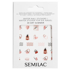 Водные наклейки SEMILAC для ногтей Art Summer 20 цена и информация | Средства для маникюра и педикюра | pigu.lt