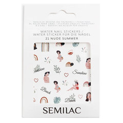 Водные наклейки SEMILAC для ногтей Nude Summer 21 цена и информация | Средства для маникюра и педикюра | pigu.lt