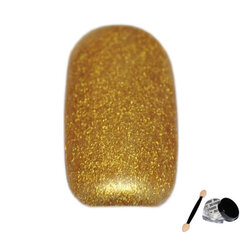 Пыль для декорирования ногтей золотого цвета № 4419 + бесплатно аппликатор, 5 грамм цена и информация | Средства для маникюра и педикюра | pigu.lt