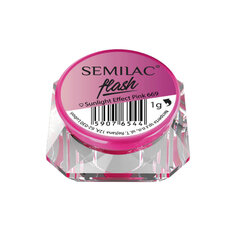 Nagų dulkės Semilac Flash Sunlight Effect Pink 669, 1 g kaina ir informacija | Manikiūro, pedikiūro priemonės | pigu.lt