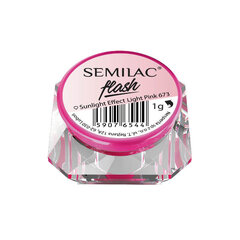 Nagų dulkės Semilac Flash Sunlight Effect Light Pink 673, 1 g kaina ir informacija | Manikiūro, pedikiūro priemonės | pigu.lt