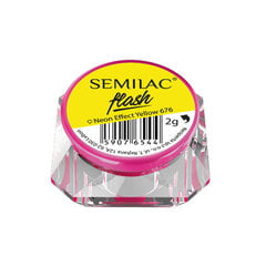 Nagų dulkės Semilac Flash Neon Effect Yellow 676, 2 g kaina ir informacija | Manikiūro, pedikiūro priemonės | pigu.lt