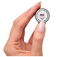 Гибридный лак SEMILAC Extend Care 5в1 806, глиттер нежно-розовый, 7 мл цена и информация | Лаки, укрепители для ногтей | pigu.lt