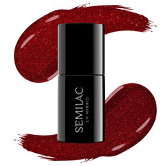 Hibridinis nagų lakas Semilac, 347 Pretty Red Glitter, 7 ml kaina ir informacija | Nagų lakai, stiprintojai | pigu.lt