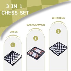 Набор шахмат 3-в-1 HOMCENT цена и информация | Настольные игры, головоломки | pigu.lt