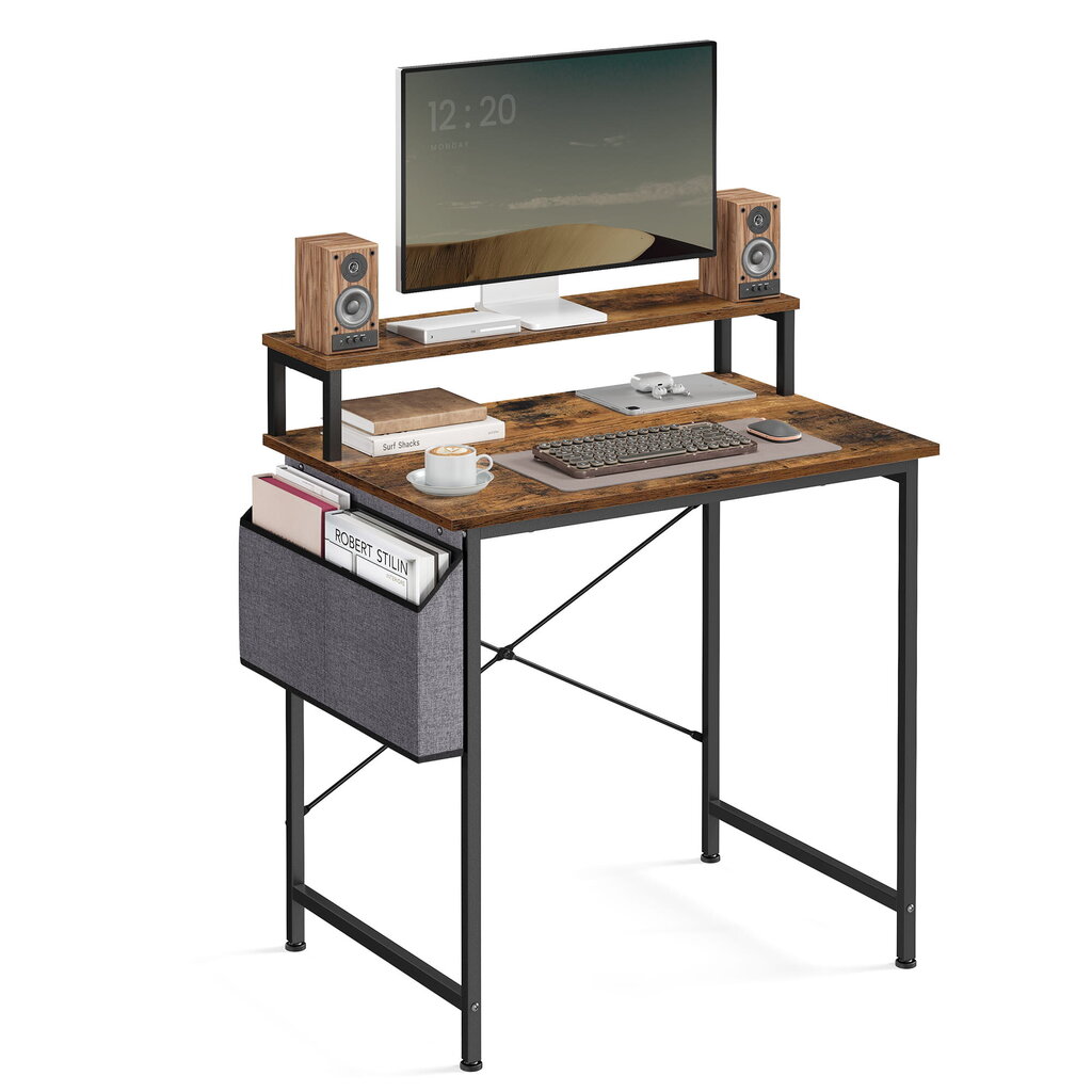 Kompiuterio stalas, rudas kaina ir informacija | Kompiuteriniai, rašomieji stalai | pigu.lt