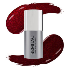 Hibridinis nagų lakas Semilac One Step, S590 Glitter Red, 5 ml kaina ir informacija | Nagų lakai, stiprintojai | pigu.lt