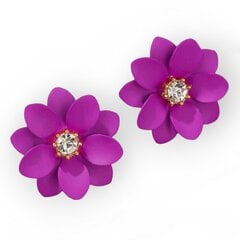 Maži auskarai moterims su kristalu Gėlė3 GELR3 kaina ir informacija | Auskarai | pigu.lt