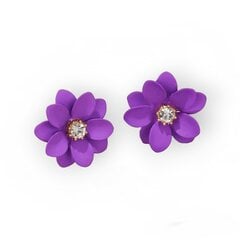 Maži auskarai moterims su kristalu Gėlė5 GELV5 kaina ir informacija | Auskarai | pigu.lt