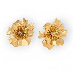 Žavūs elegantiški auskarai moterims su kristalu Gėlės žiedas IVA2 kaina ir informacija | Auskarai | pigu.lt
