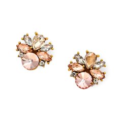 Žavūs maži auskarai moterims su kristalais Rožinis spindesys KRAPR1 kaina ir informacija | Auskarai | pigu.lt