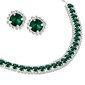 Elegantiškas papuošalų rinkinys moterims su žaliojo stiklo kristalais Luxur55 kaina ir informacija | Papuošalų rinkiniai | pigu.lt