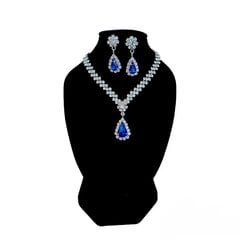 Elegantiškas papuošalų rinkinys moterims su stiklo kristalais Blue Luxur102M цена и информация | Наборы украшений | pigu.lt
