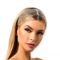Plaukų lankelis su stiklo kristalais moterims Kristalgal4 kaina ir informacija | Plaukų aksesuarai | pigu.lt