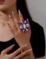Masyvus žiedas moterims su stiklo kristalais dydis reguliuojamas ZIED01 kaina ir informacija | Žiedai | pigu.lt