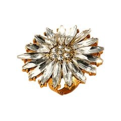 Žiedas moterims su stiklo kristalais dydis reguliuojamas Zied101 цена и информация | Кольцо | pigu.lt