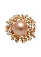 Elegantiškas žiedas moterims su perlo imitacija dydis reguliuojamas Zied111 цена и информация | Кольцо | pigu.lt