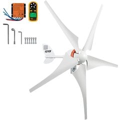Ветрогенератор Vevor 400Вт, 12В, 5 крыльев цена и информация | Электрогенераторы | pigu.lt