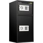 74L seifas Vevor, 350x350x750 mm, juodas kaina ir informacija | Seifai | pigu.lt