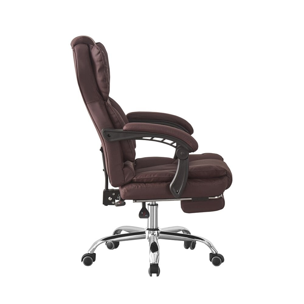 Biuro kėdė Lao ruda su atrama kojoms kaina ir informacija | Biuro kėdės | pigu.lt