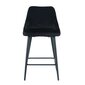Baro kėdė Deka juodas aksomas. цена и информация | Virtuvės ir valgomojo kėdės | pigu.lt