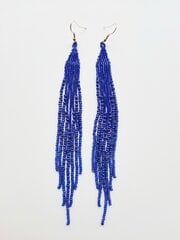 Tamsiai mėlyni violetiniai auskarai kaina ir informacija | Auskarai | pigu.lt