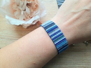 Синий браслет LienasRotas сплетенный из бисера, для женщин цена и информация | Женские браслеты | pigu.lt