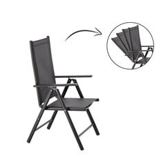 Kėdė Chomik, juoda kaina ir informacija | Lauko kėdės, foteliai, pufai | pigu.lt