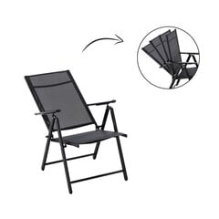 Kėdė Chomik, juoda kaina ir informacija | Lauko kėdės, foteliai, pufai | pigu.lt