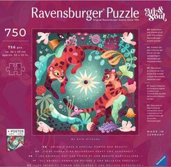 Dėlionė su gyvūnais Ravensburger Art & Soul Spirit of animals, 750 d. kaina ir informacija | Dėlionės (puzzle) | pigu.lt