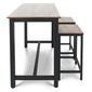 3-ių dalių baro stalo komplektas HB, rudas/juodas kaina ir informacija | Virtuvės ir valgomojo stalai, staliukai | pigu.lt