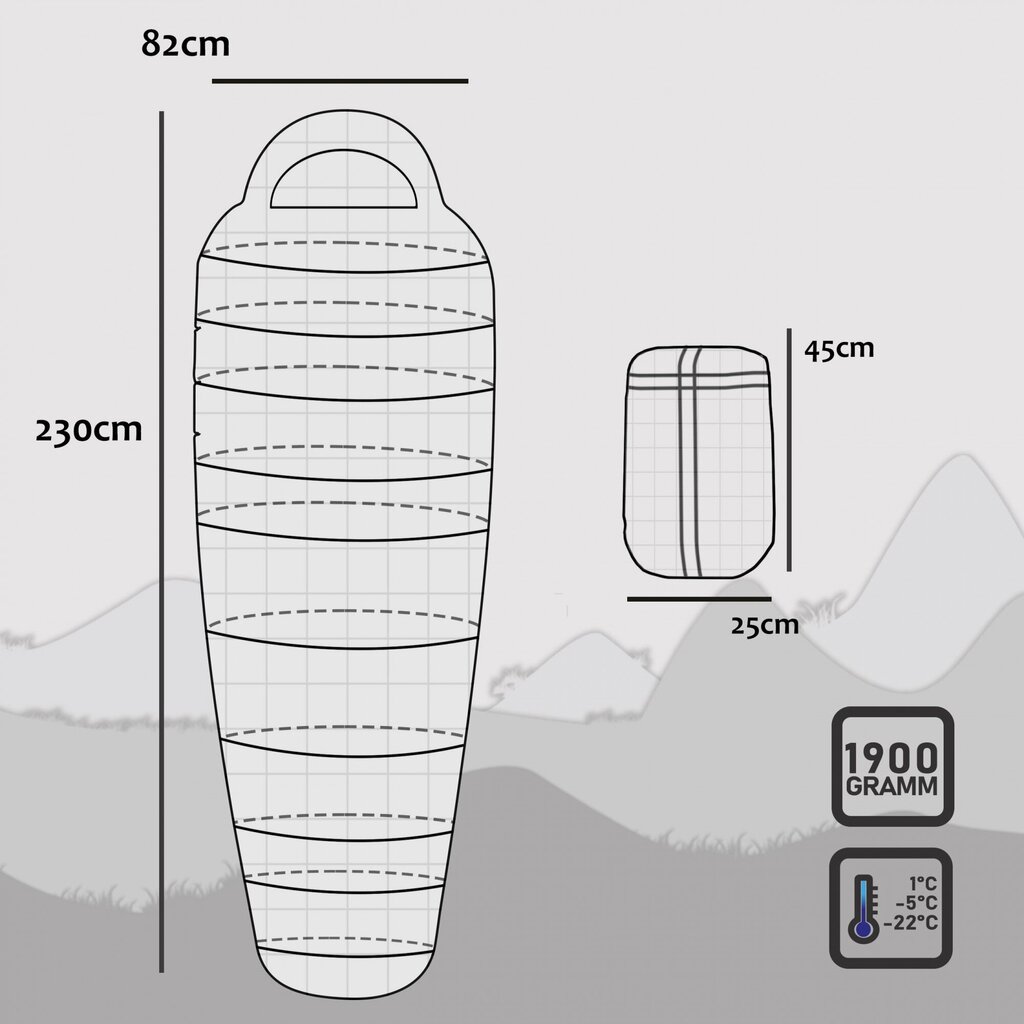 Miegmaišis, 230 cm, mėlynas kaina ir informacija | Miegmaišiai | pigu.lt