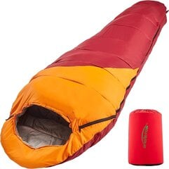 Спальный мешок 220 см, водонепроницаемый, красный/желтый цена и информация | Спальные мешки | pigu.lt