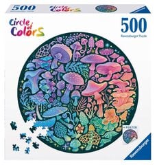 Dėlionė su grybais Ravensburger Circle of Colours Mushrooms, 500 d. kaina ir informacija | Dėlionės (puzzle) | pigu.lt