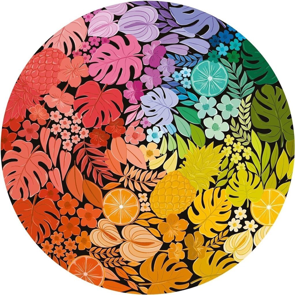 Dėlionė su vaisiais Ravensburger Circle of Colours Tropical Circular, 500 d. kaina ir informacija | Dėlionės (puzzle) | pigu.lt