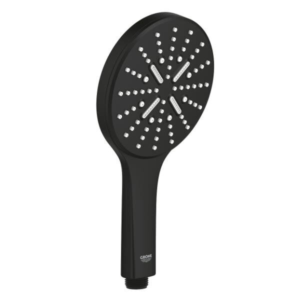 GROHE Rainshower SmartActive 130 III dušo galvutė 9.5 l/min. phantom black 22127KF0 цена и информация | Maišytuvų ir dušų priedai | pigu.lt